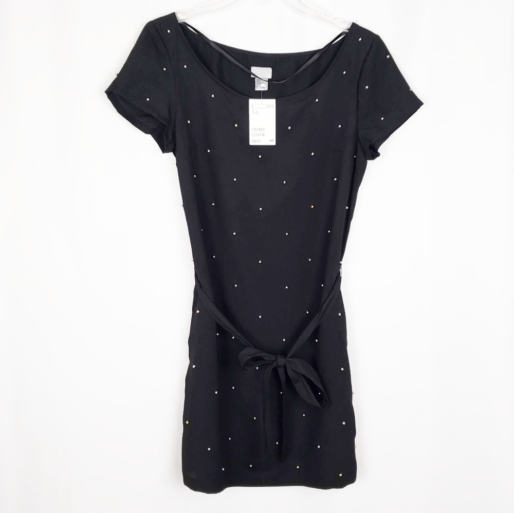 H&M gold beaded short sleeve mini dress - Picture 3 of 6